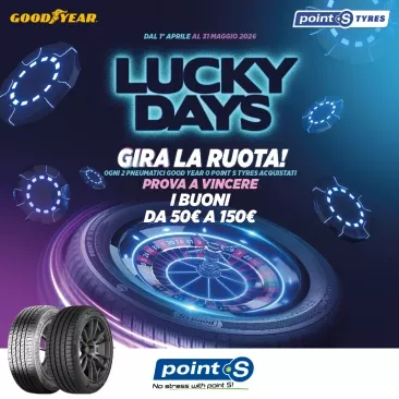 Lucky Days Point S Goodyear gira la ruota